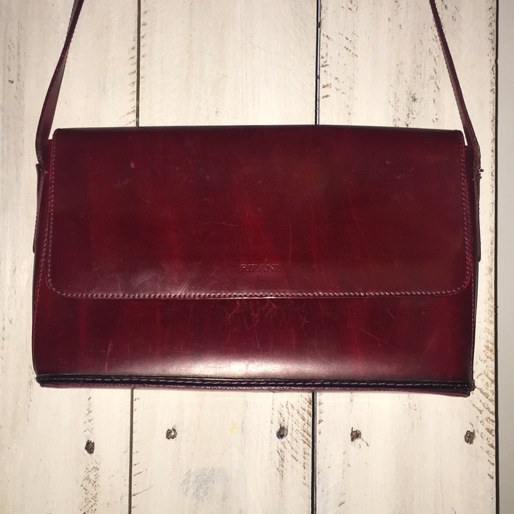 Authentic Ripani brown shoulder/satchel handbag